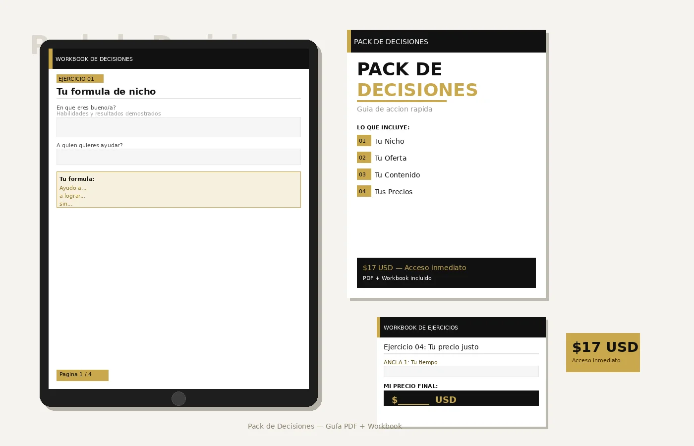 Pack de Decisiones — vista del producto